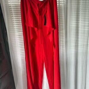 BCBGMaxAzria Red Flowy Pants